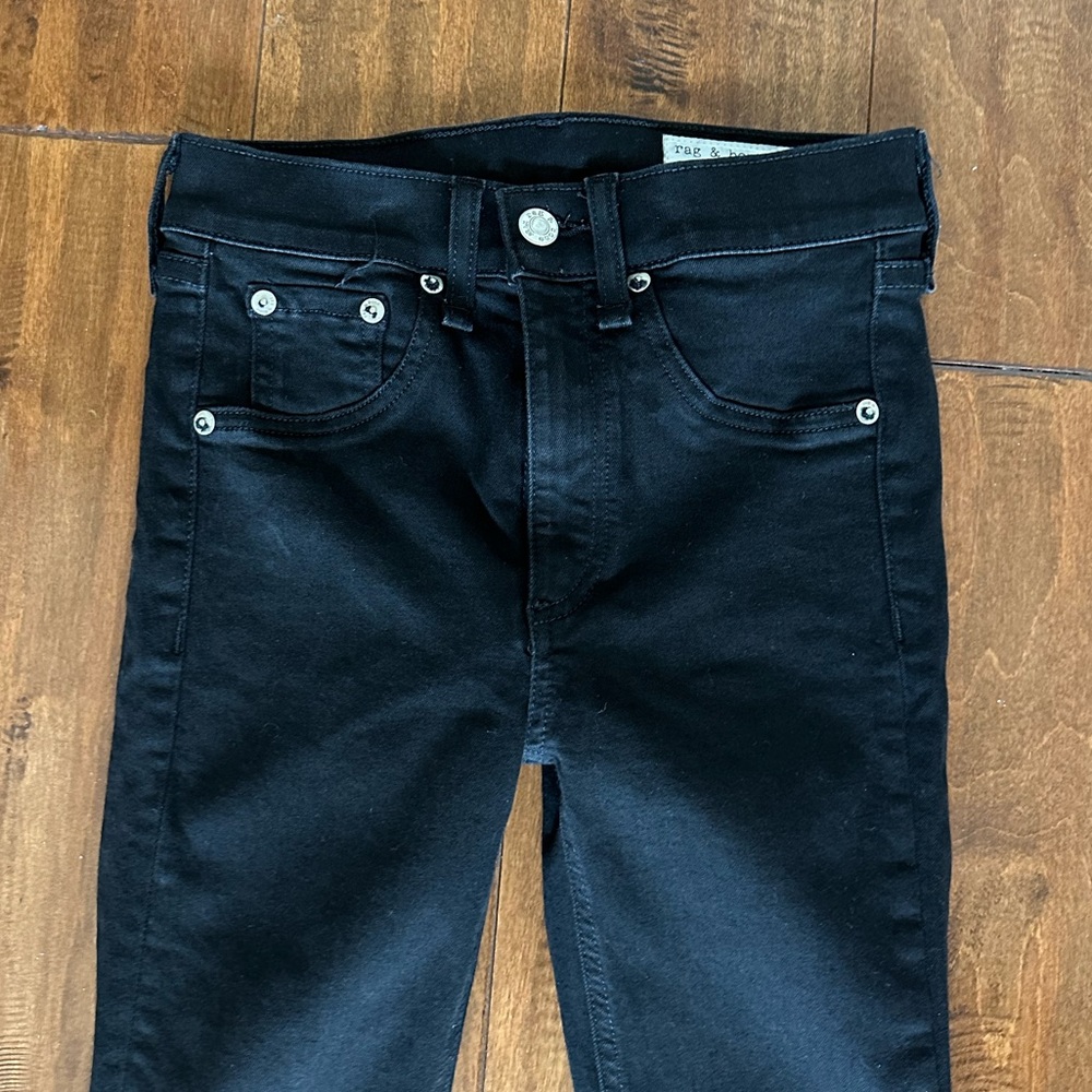 Rag & Bone Black High Rise Ankle Skinny Jeans Sz 23 - Picture 4 of 9